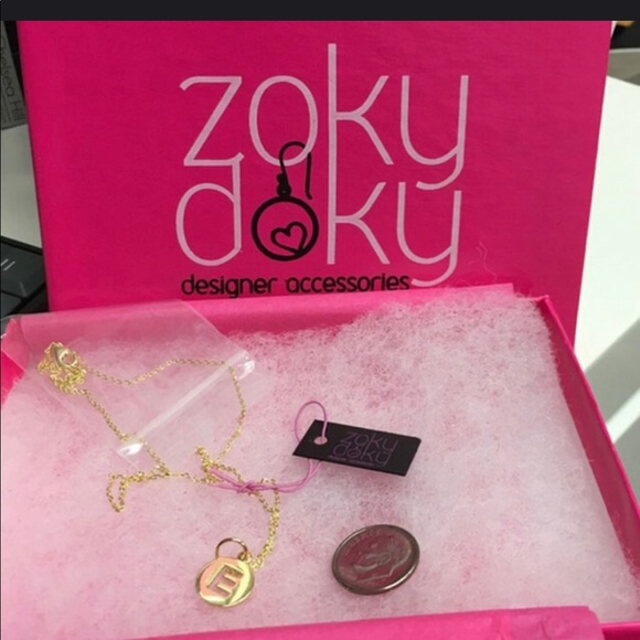 14kSTERLING SILVER Vermeil cut out letter necklace - Picture 2 of 5